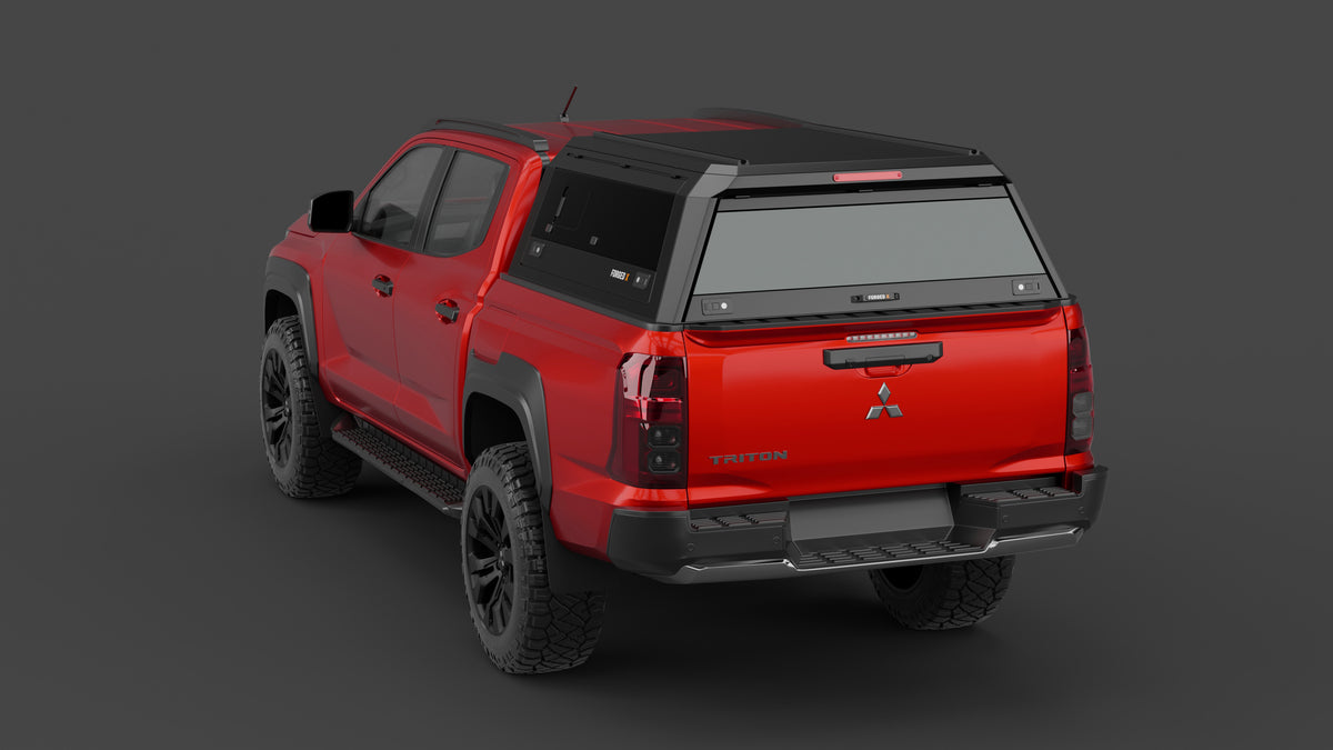 Mitsubishi Triton MV 2024+ aluminium ute canopy – with sliding dog windows