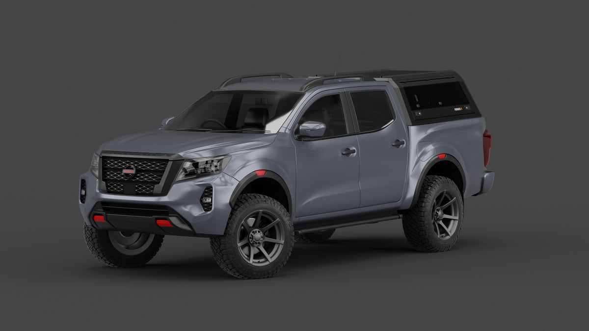 Nissan Navara D23 2021+ aluminium ute canopy – with sliding dog windows