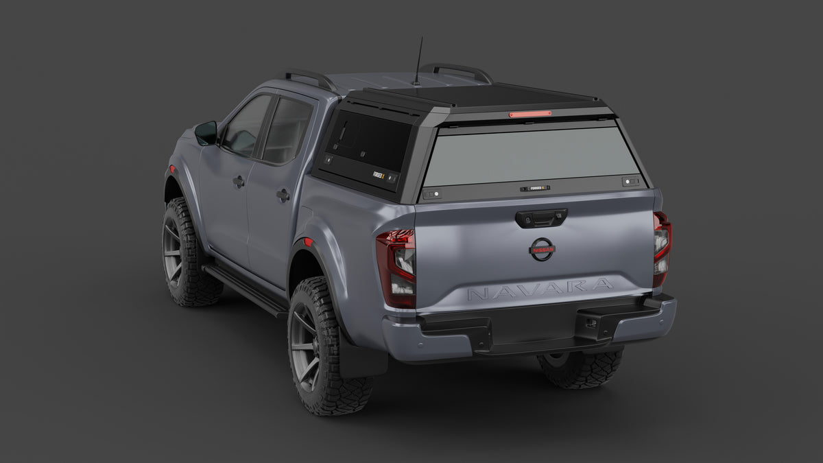 Nissan Navara D23 2021+ aluminium ute canopy – with sliding dog windows
