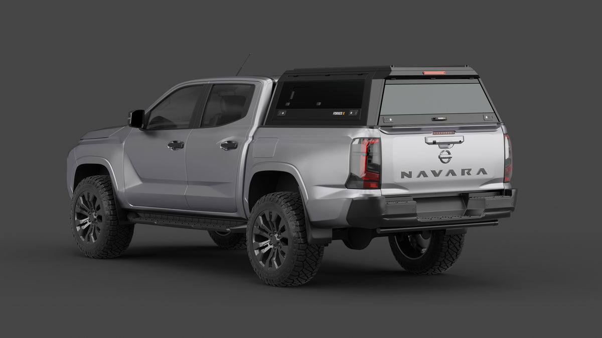 Nissan Navara 2026+ aluminium ute canopy – with sliding dog windows