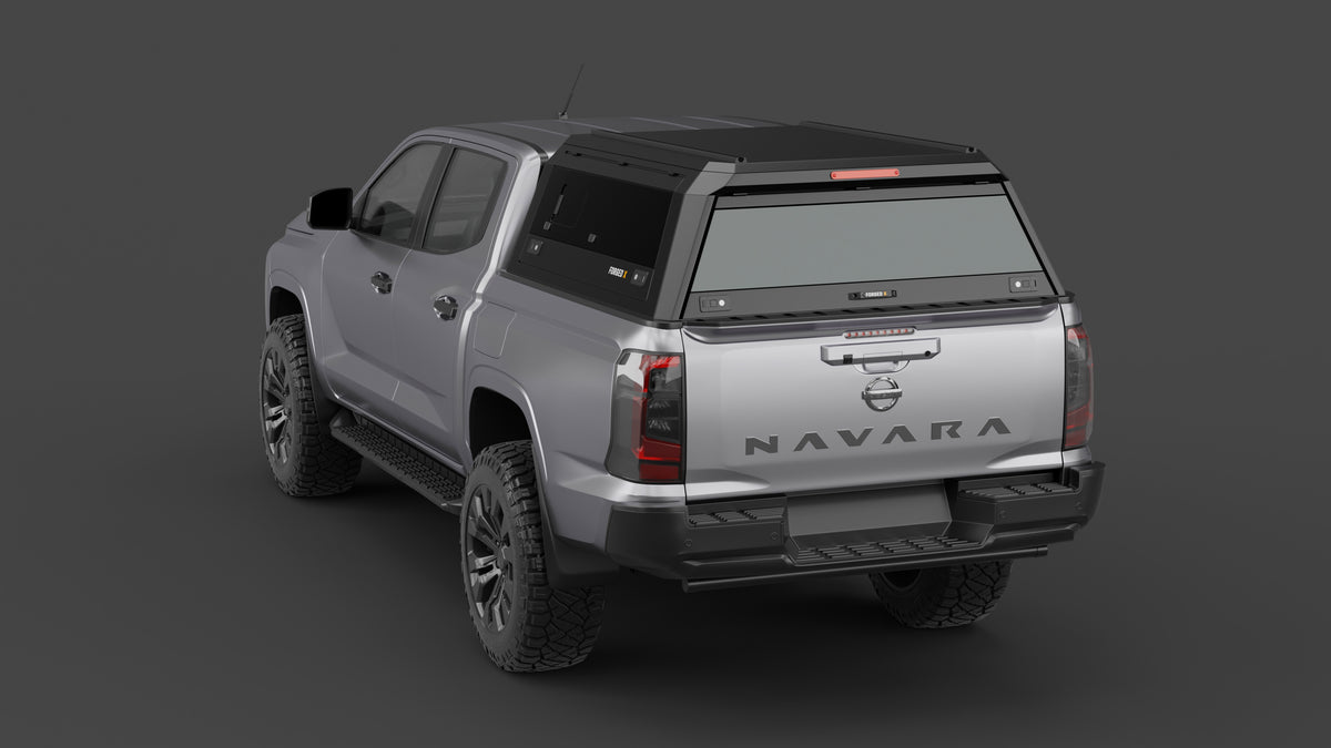 Nissan Navara 2026+ aluminium ute canopy – with sliding dog windows