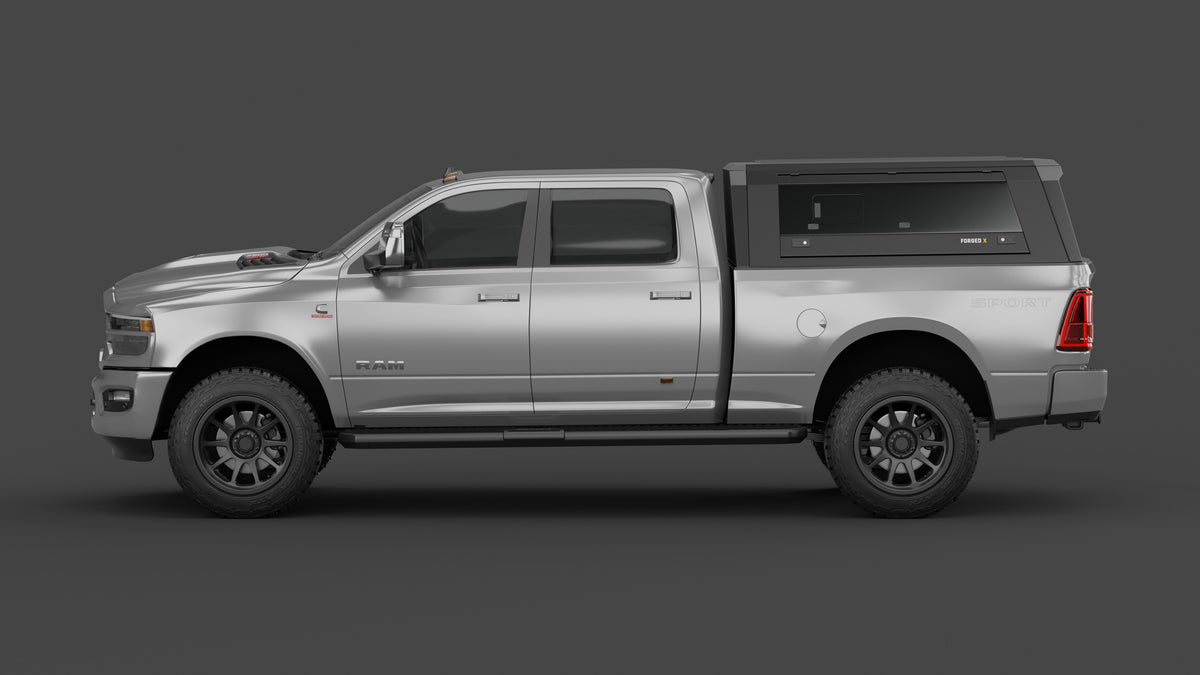 Ram 2500 DJ 6'4" aluminium ute canopy – with sliding dog windows