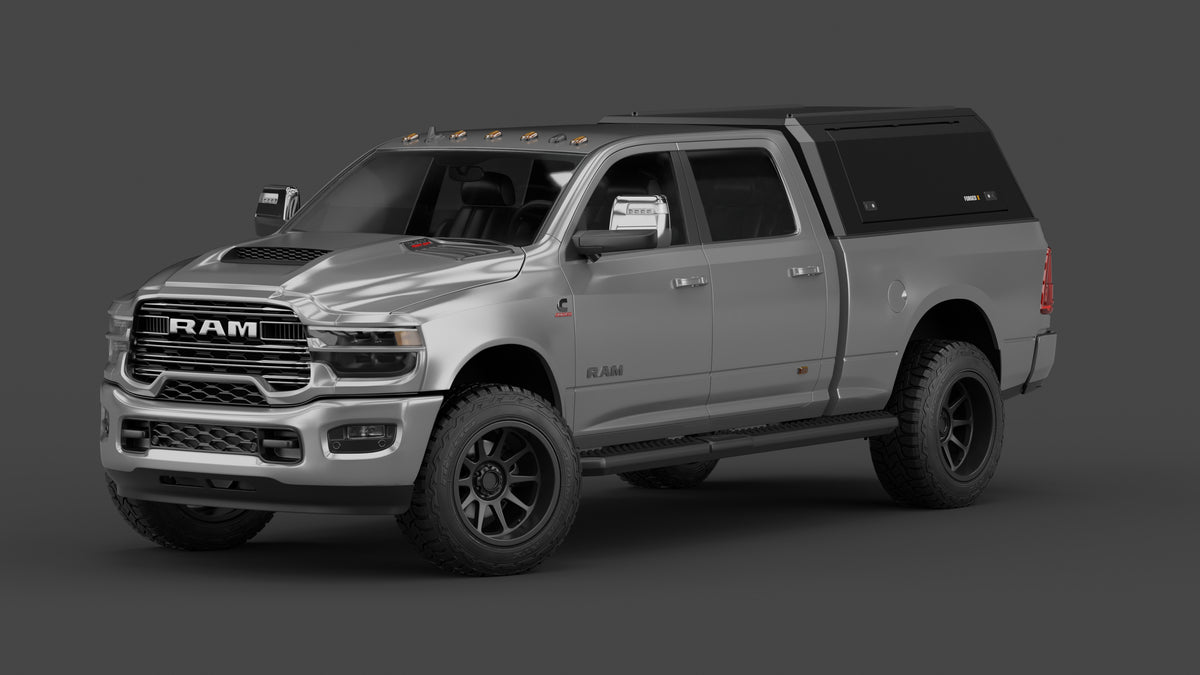 Ram 2500 DJ 6'4" aluminium ute canopy – solid sides