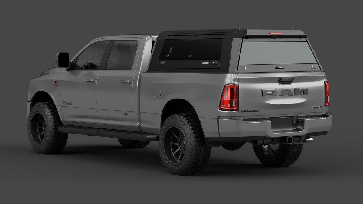 Ram 2500 DJ 6'4" aluminium ute canopy – with sliding dog windows