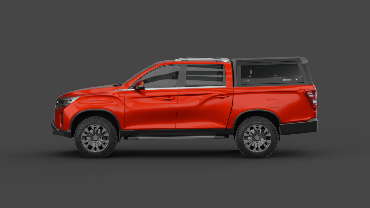 SsangYong Musso XLV aluminium ute canopy – with sliding dog windows