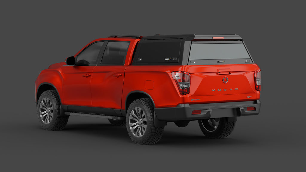 SsangYong Musso XLV aluminium ute canopy – solid sides