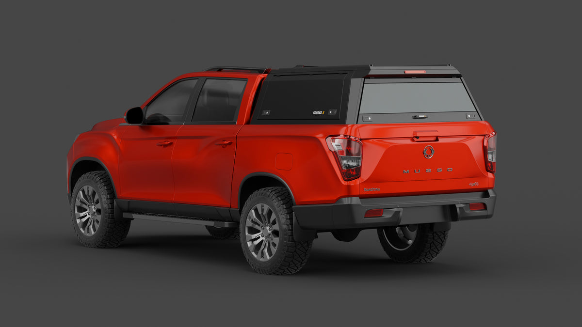 SsangYong Musso XLV aluminium ute canopy – solid sides