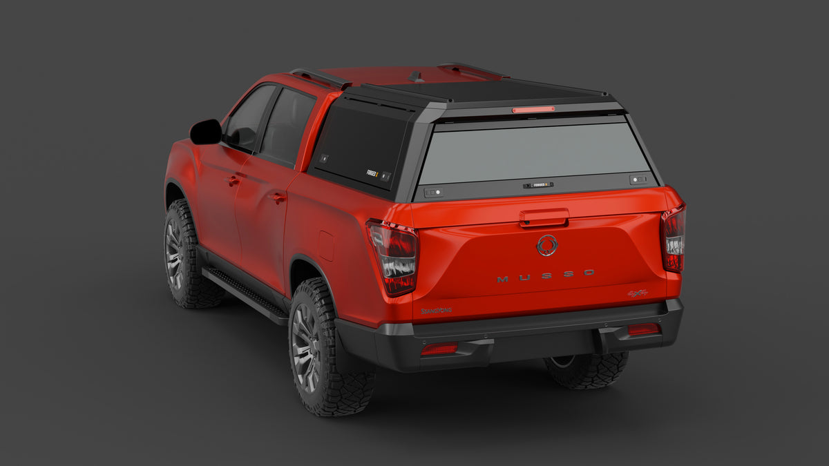 SsangYong Musso XLV aluminium ute canopy – solid sides