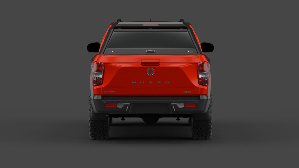 SsangYong Musso XLV aluminium ute canopy – with sliding dog windows