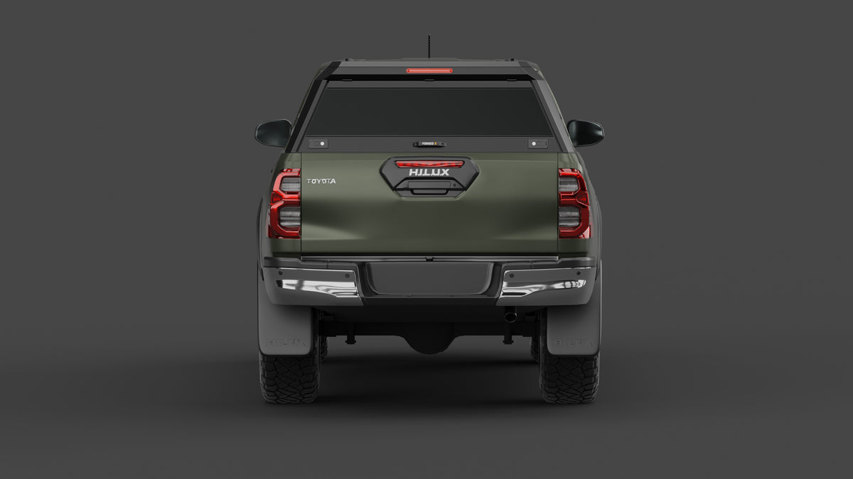 Toyota HiLux N80 aluminium ute canopy – with sliding dog windows