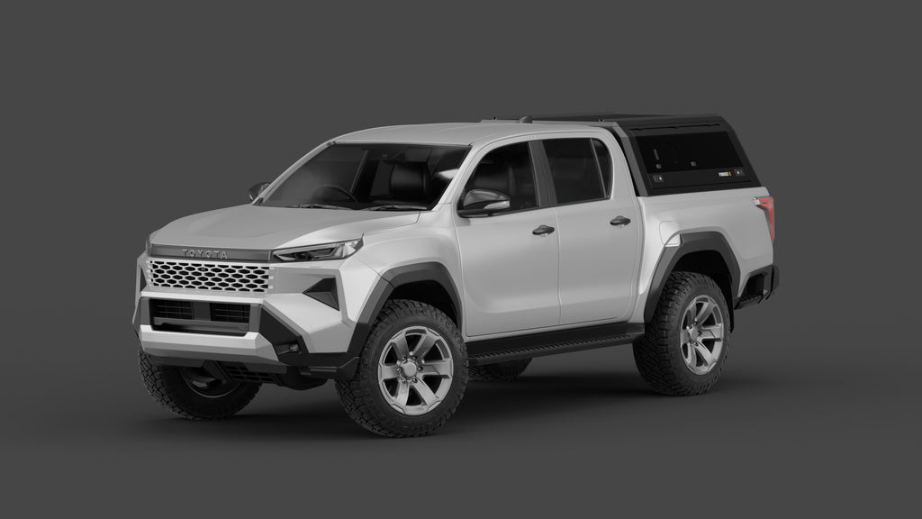 Toyota HiLux N90 2026+ aluminium ute canopy – with sliding dog windows
