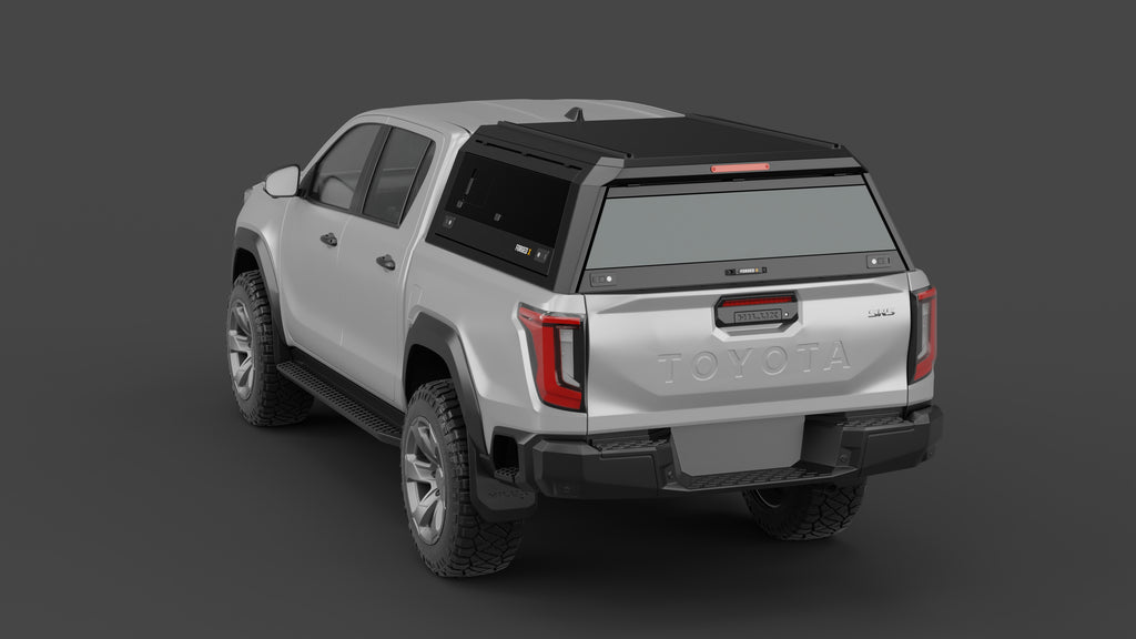 Toyota HiLux N90 2026+ aluminium ute canopy – with sliding dog windows
