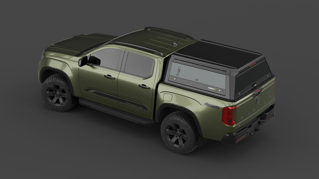 Volkswagen Amarok NF aluminium ute canopy – with sliding dog windows