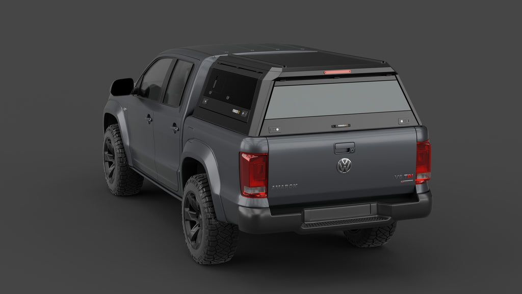 Volkswagen Amarok 2011–2022 aluminium ute canopy – with sliding dog windows